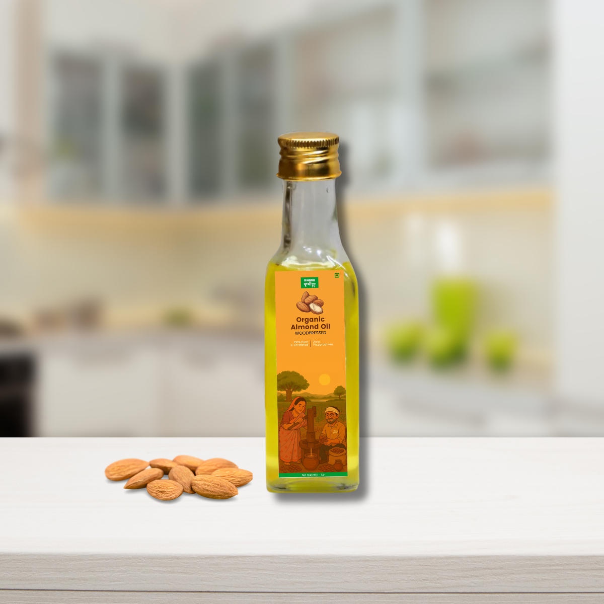 Almond Oil – Wooden Pressed, Pure & Naturally Nourishing