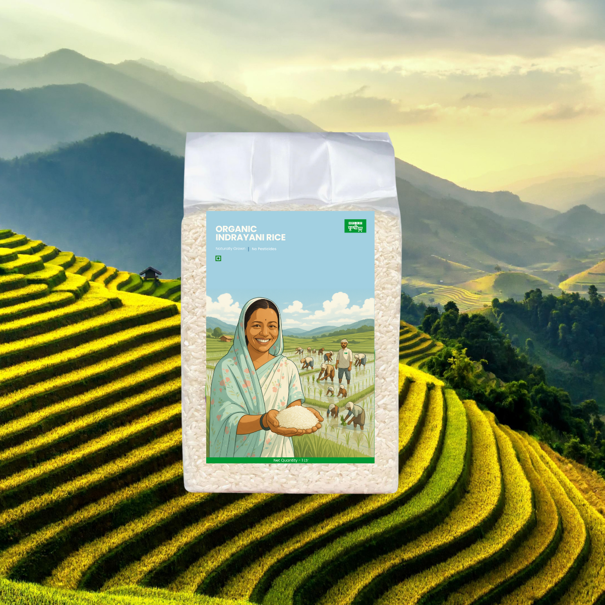 Indrayani Rice – Semi Polished, Naturally Aromatic & Soft